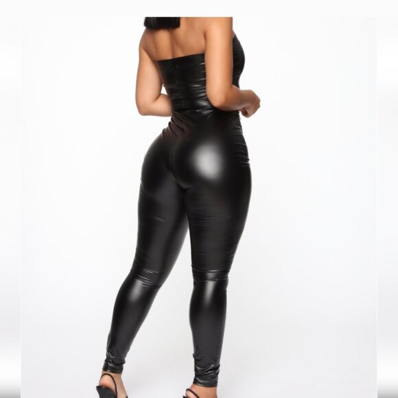 New black stretch jumpsuit - Picture 3 of 5
